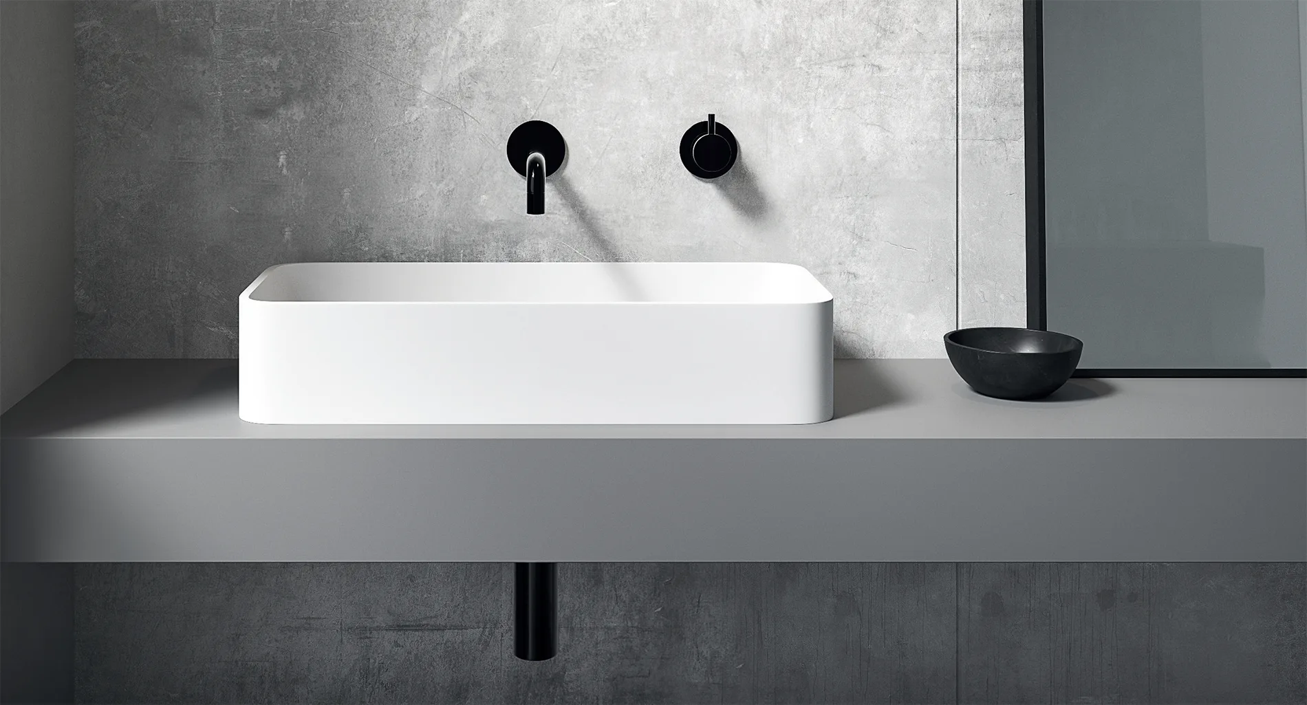 Qube – Bold Solid, νιπτήρας ορθογώνιος