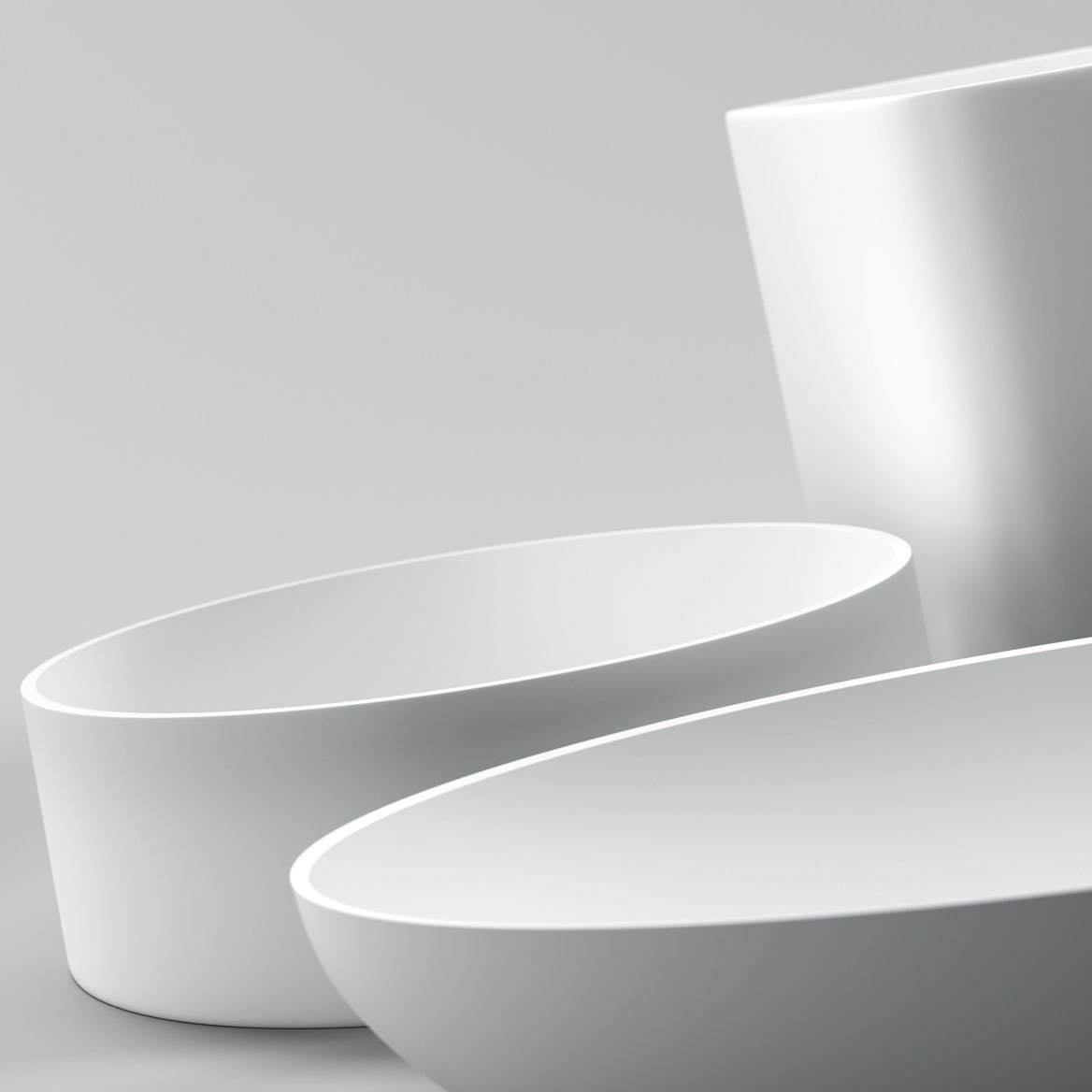 Corian type washbasins