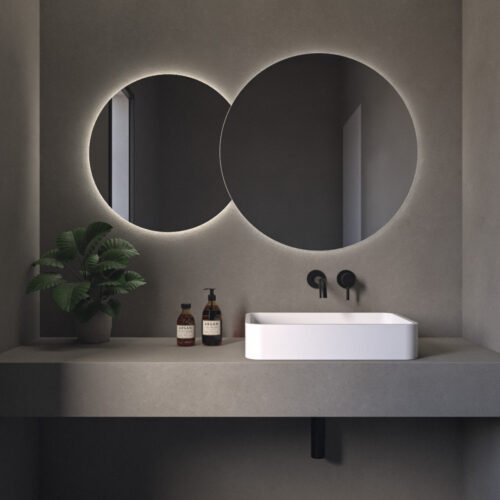 Καθρέπτης Double Eye σε διαστάσεις 90x60, 110x70 ή 120x80 με προαιρετικό LED