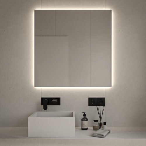 Καθρέπτης Square σε διαστάσεις 60×60, 80×80 ή 100×100 με προαιρετικό LED