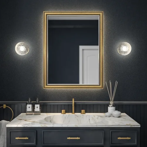 Wood Classic mirror with wooden frame